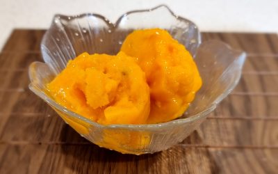 Mango Sorbet & ice-cream