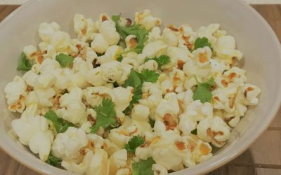 Homemade parmesan popcorn